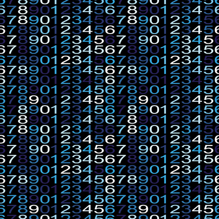Numbers and numbers. Software, mathematical background. Abstract Technology Background. Hacker concept. Vector Illustration.のイラスト素材