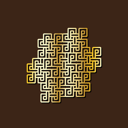 Abstract geometric pattern. Weaving. Light and dark monochrome image. Impossible Geometry.のイラスト素材