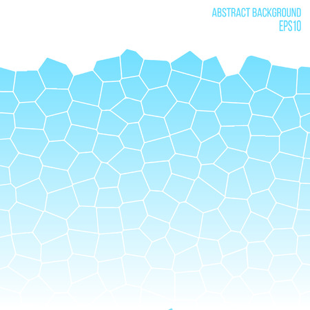 Background pattern of uneven polygons, infinity, futuristic grid. Vector illustration with white-blue hexagons.のイラスト素材