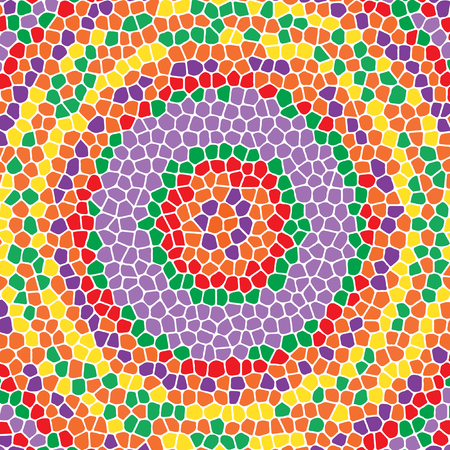 Background pattern of uneven polygons, colorful futuristic grid. Vector illustration with hexagons.のイラスト素材