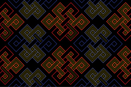 Monochrome elegant ornament. Vector geometric seamless pattern. May be used as background, backdrop.のイラスト素材