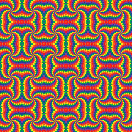 Colorful squares seamless pattern. The endless texture.Vector ornaments. Abstract geometric illustration.のイラスト素材