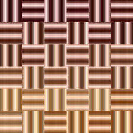 Seamless geometric vector pattern in brown colors. Thin colored vertical and horizontal lines form multicolored squares.のイラスト素材