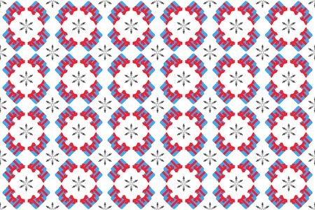 Seamless pattern for festive New Year's packaging paper. Gifts and snowflakes