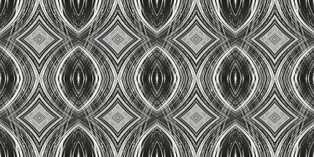 Black and white seamless pattern from gradient lines. Abstract dark texture from strips. Vector...