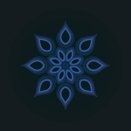 Mandala Design. Circular ornament, eight-ray starのイラスト素材