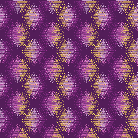 Vector seamless pattern with abstract hand drawn triangles.のイラスト素材
