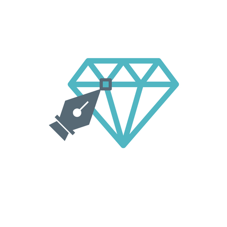 Logo template of vector pen tool.のイラスト素材