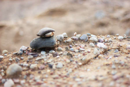 tower of pebble on a rock