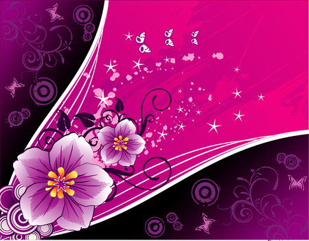 vector flower illustrationのイラスト素材