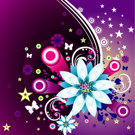 vector flower illustrationのイラスト素材