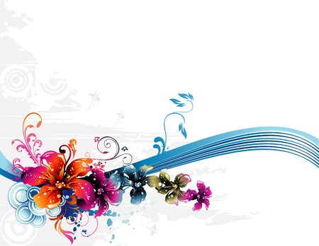 vector flower illustrationのイラスト素材