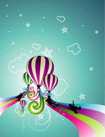 vector fun people illustrationのイラスト素材