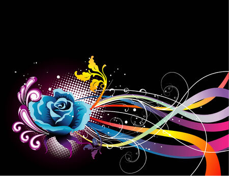 vector flower illustrationのイラスト素材