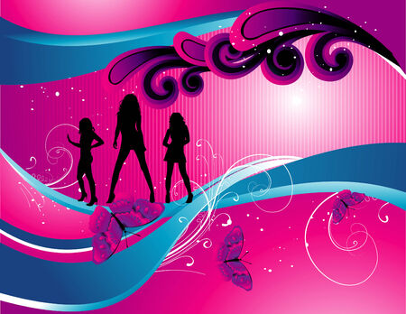 fashion illustrationのイラスト素材