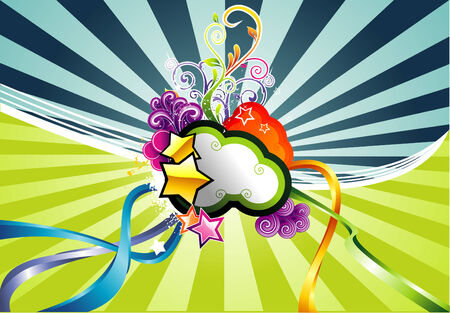 vector fantasy background illustrationのイラスト素材