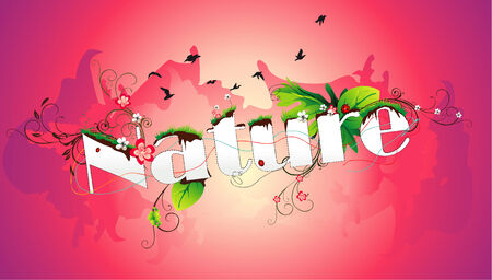 vector nature illustrationのイラスト素材