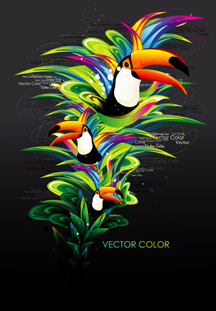 vector bird illustrationのイラスト素材