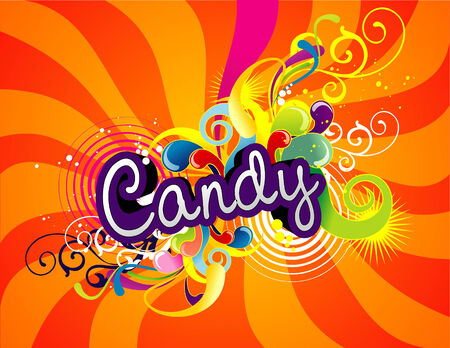 vector candy illustrationのイラスト素材