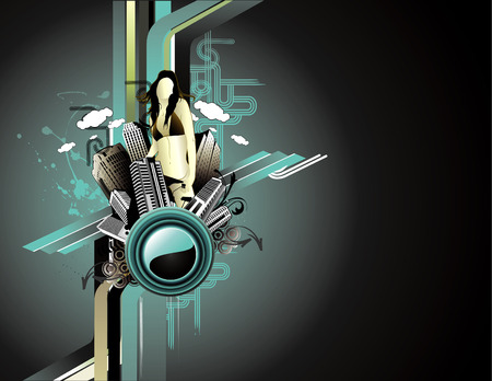 vector woman illustrationのイラスト素材