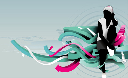 beautiful teen illustration のイラスト素材