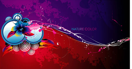 fantasy flower illustrationのイラスト素材