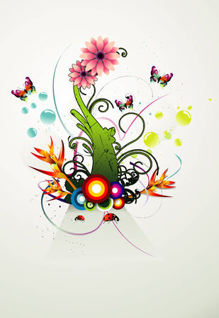 flower illustrationのイラスト素材
