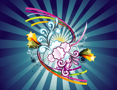 abstract fantasy illustrationのイラスト素材