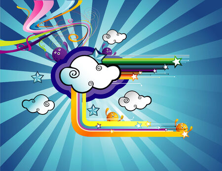 vector abstract color illustrationのイラスト素材