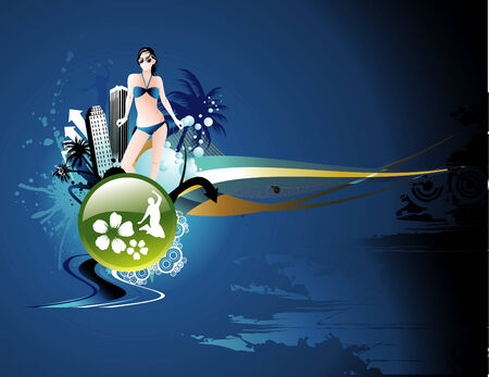 vector woman illustrationのイラスト素材