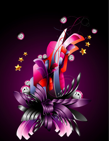vector abstract color illustrationのイラスト素材