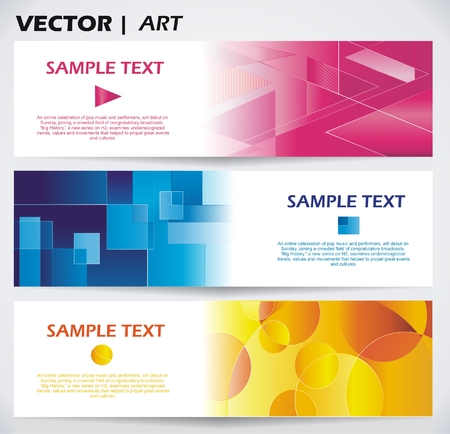 abstract banner designsのイラスト素材
