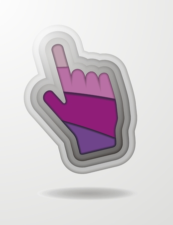 hand cursor iconのイラスト素材