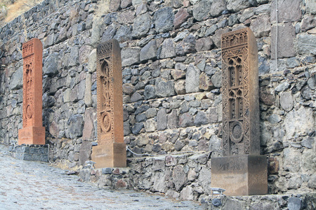 The stones carving in the Monastery of Geghard, Geghard, Armenia