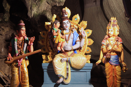 Traditional statues of Hindu God in Batu Cave, Kuala Lumpur, Malaysia. other sculptures