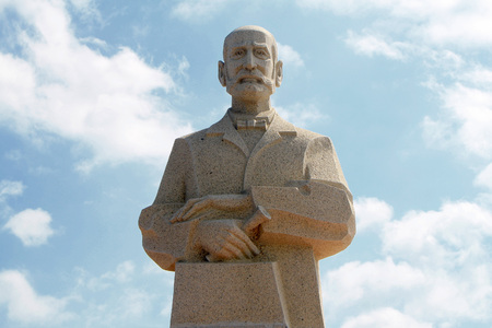 Vietnam, Nha Trang - December 11, 2019-Alexandre Emile Jean Yersin Monument in the center of Nha Trang.のeditorial素材