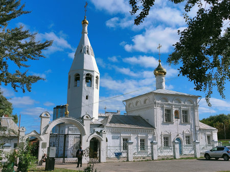 Russia, Republic of Chuvashia, Cheboksary, August 2021: Church of the Resurrection of Christの写真素材