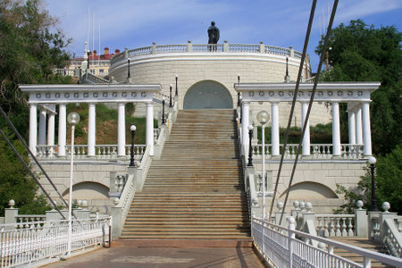 Orenburg region, Orenburg - 07/06/2023. Descent to the Ural River, 1953の写真素材