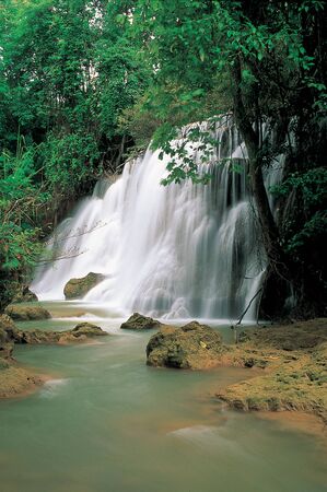 waterfall in Thailandの写真素材