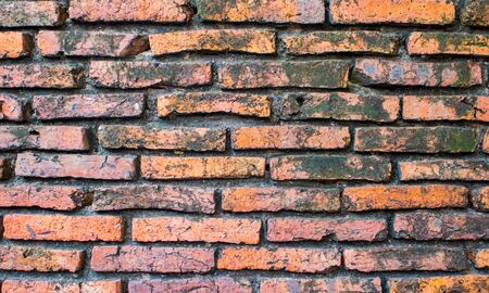 Orange old brick wall texture for a backgroundの写真素材