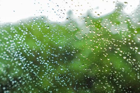 Natural water drop on window background. fresh water drops backgroundの写真素材