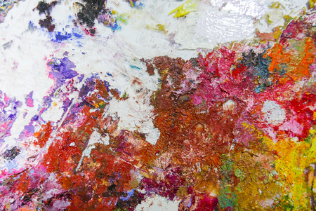 Abstract color Palette  Acrylic Oil paint Color texture. Spots of oil paint. Modern art. Abstract art Painting background.の写真素材
