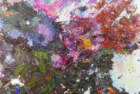 Abstract color Palette  Acrylic Oil paint Color texture. Spots of oil paint. Modern art. Abstract art Painting background.の写真素材