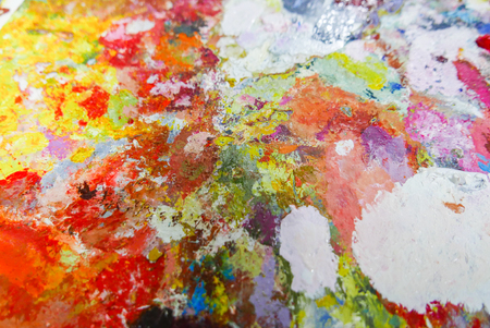 Abstract color Palette  Acrylic Oil paint Color texture. Spots of oil paint. Modern art. Abstract art Painting background.の写真素材