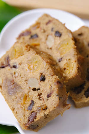 Fruitcake the traditional British Christmas Cake.の写真素材