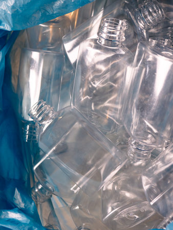 Used Plastic Bottles Collected for Recycling.の写真素材
