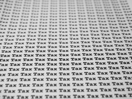 Words Tax Seamless print on paper for business background.