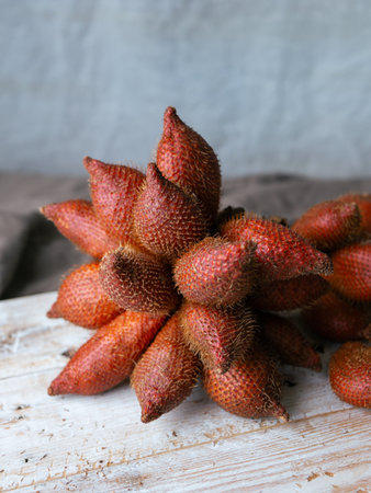 salak fruit,salacca zalacca or snake fruit exotic tropical fruits.