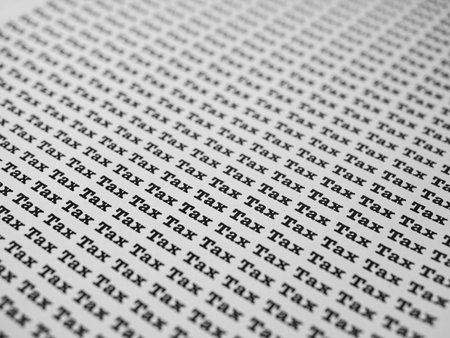 Words Tax Seamless print on paper for business background.の写真素材