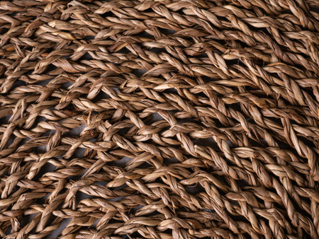 rattan weave, Wicker straw classic pattern background.